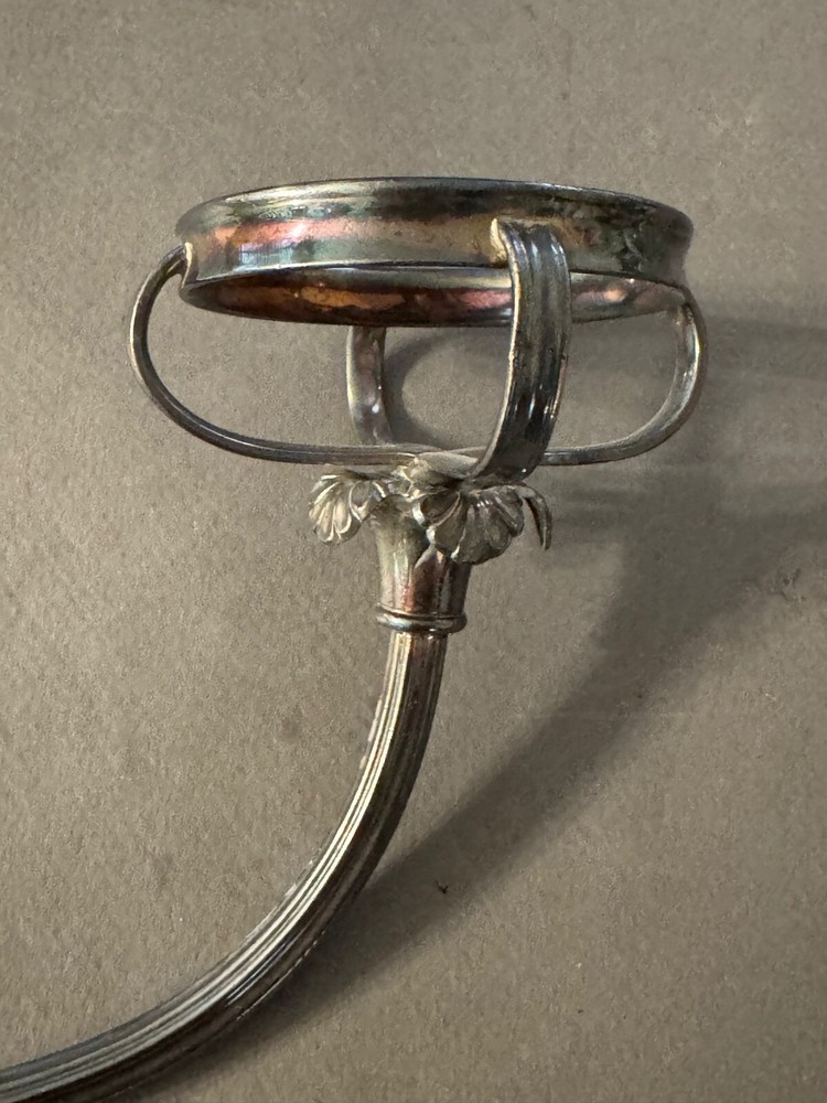 VINTAGE METAL SLIDE IN REPLACEMENT CANDLEABARA ARM (NO GLASS CUP INSERTS)