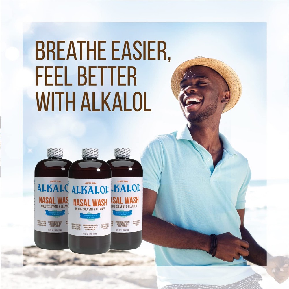 Alkalol Solution Original Nasal Wash, 3 Count -16 fl oz
