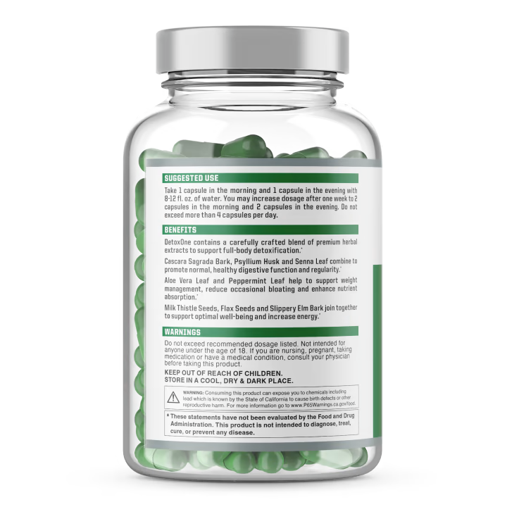 NUTRAONE NUTRITION DETOX ONE Weight Management Bloating Digestion 60 Capsules