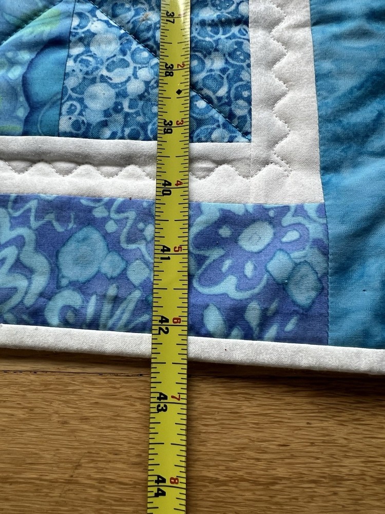 Handmade Reversible Quilt Blanket Patchwork Cottagecore 59.5”x 42.5”