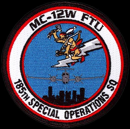 USAF 185th SPECIAL OPERATIONS SQ -MC-12W FORMAL TRAINING UNIT ORIGINAL SOS PATCH