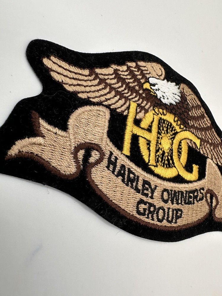 Harley Davidson Owners Group HOG Gold Heritage Eagle Patch Motorcycle 5”