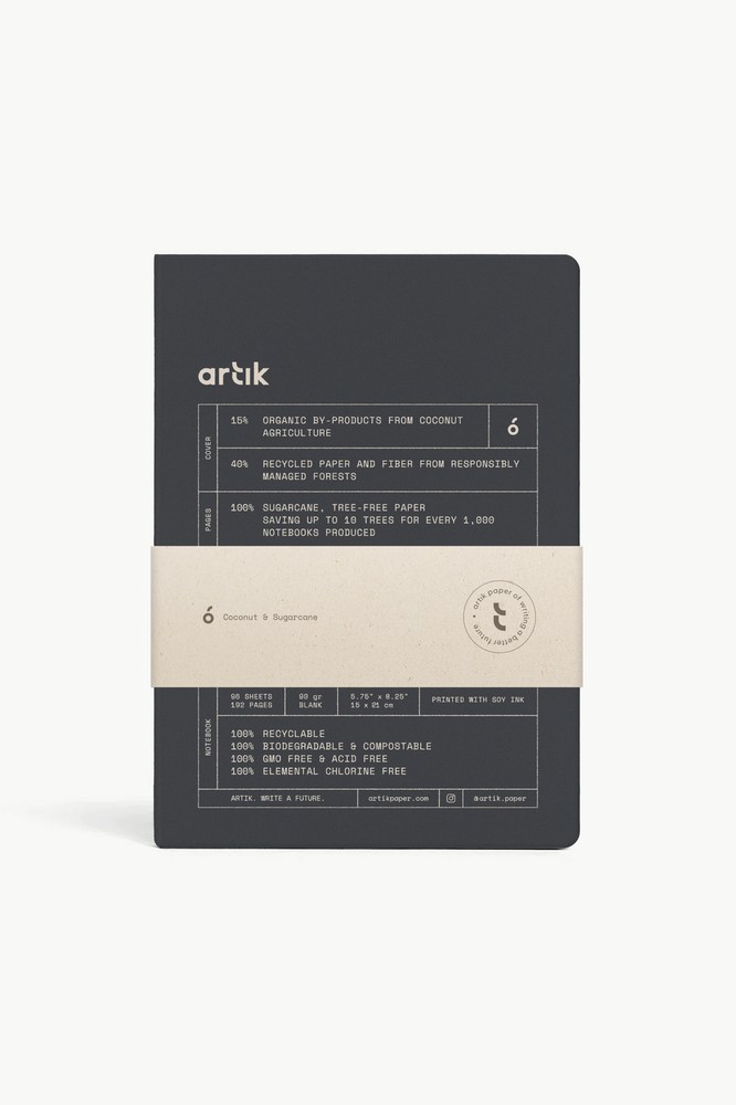 Artik A5 Notebook in Coconut - Plain- NEW