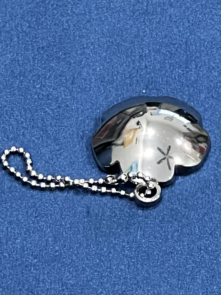 Coach Silver Flower Logo Charm/ Hang Tag Size 31 mm diameter