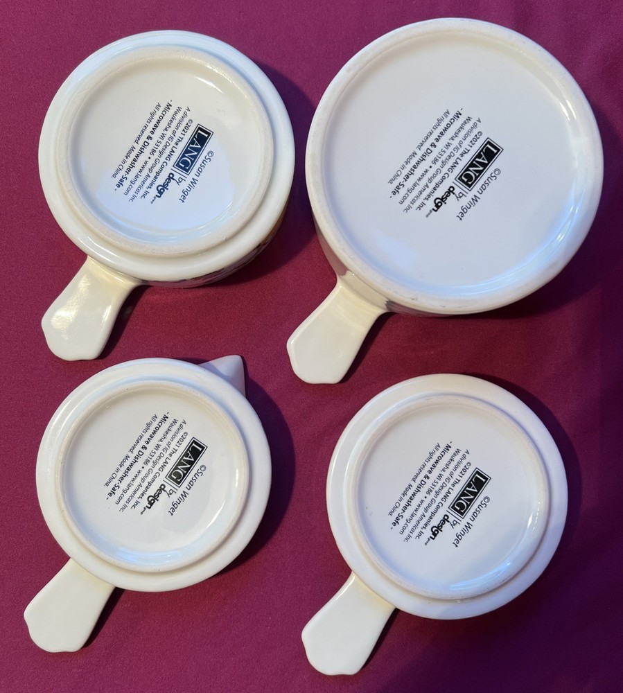 Lang Lemon Grove Earthenware Stacking Measuring Cups Susan Winget