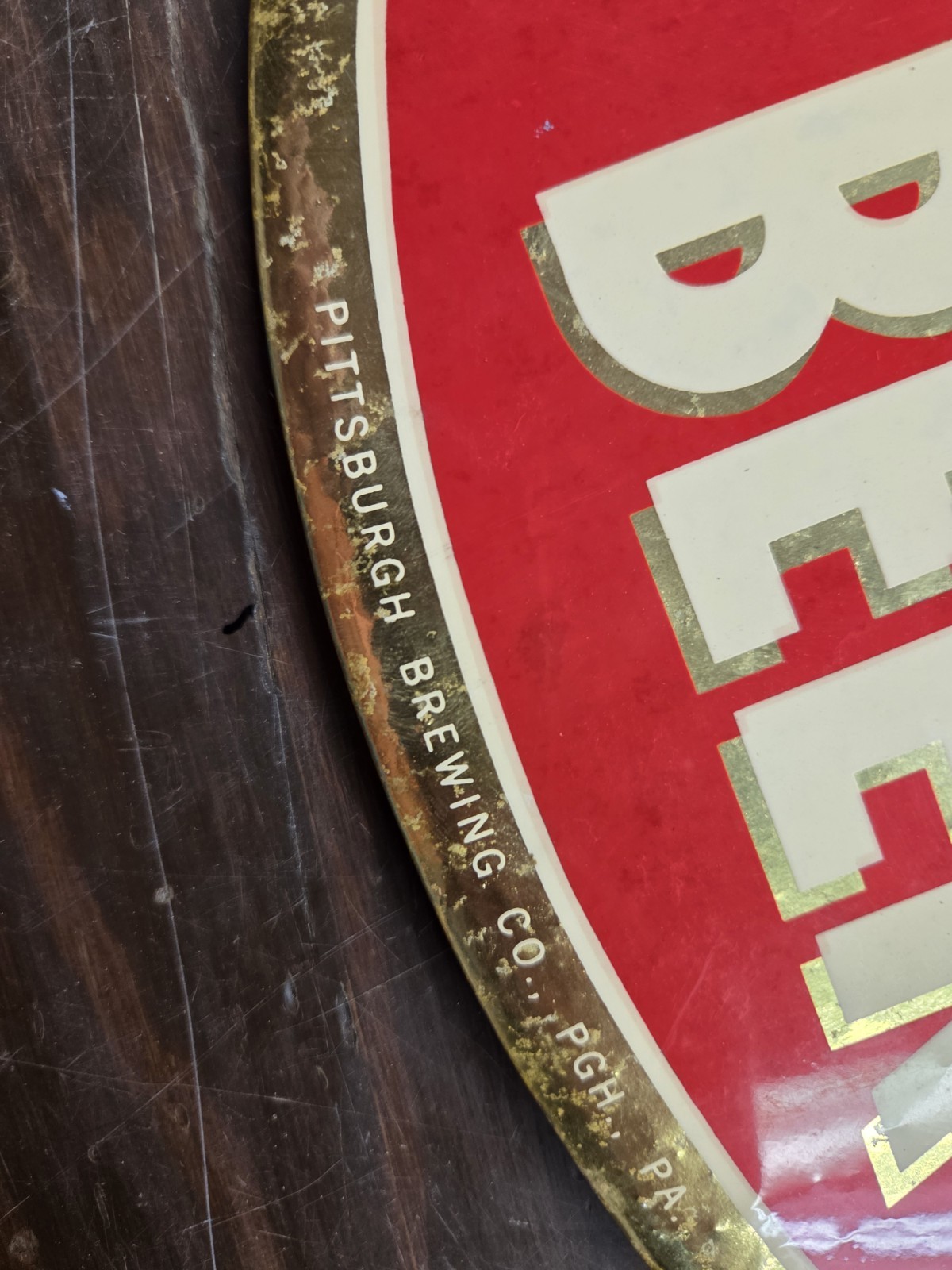 RARE ORIGINAL PITTSBURGH BREWING COMPANY SIGN Try Iron CITY BEER BREWERY BAR