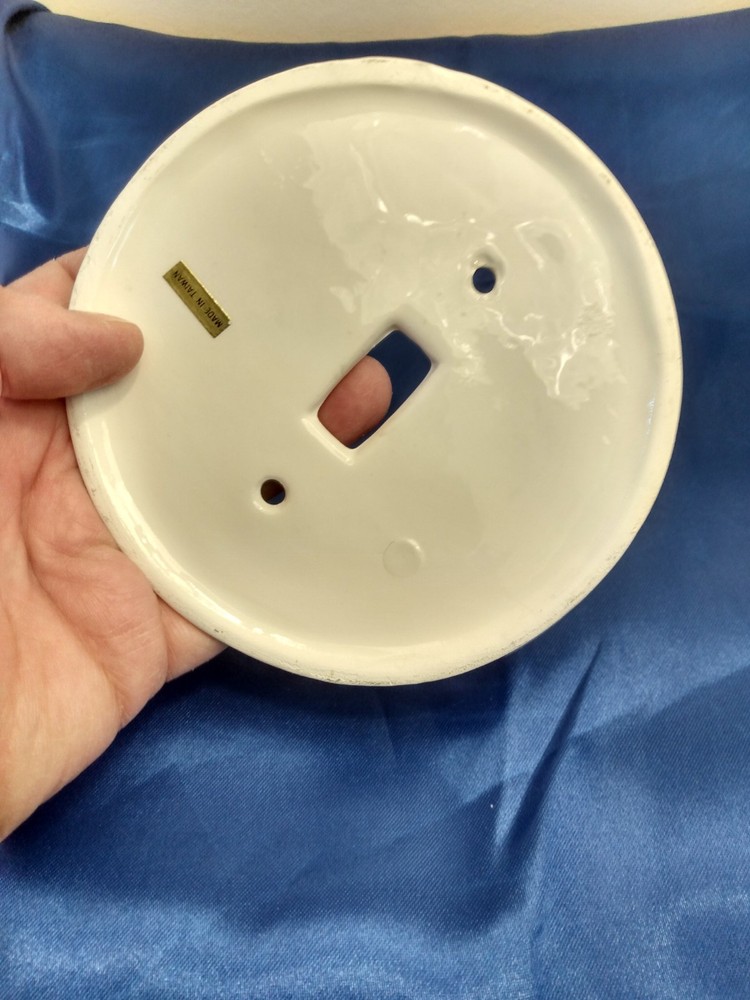 Simple Solutions Hand Painted Ceramic Switch Plate Baseball 4.75" #2