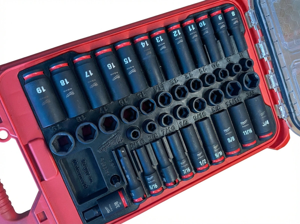 Fits Milwaukee 49-66-7009 Socket Insert PACKOUT Low Profile Bin (Insert Only)