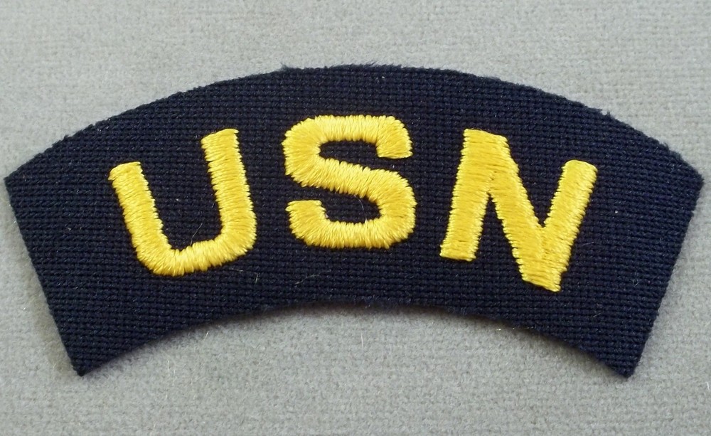 US Navy USN Patch - Tab - Arc With Iron On Backing