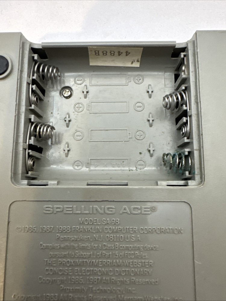 Franklin Computer Spelling Ace Linguistic Technology Model SA98 Tested & Working