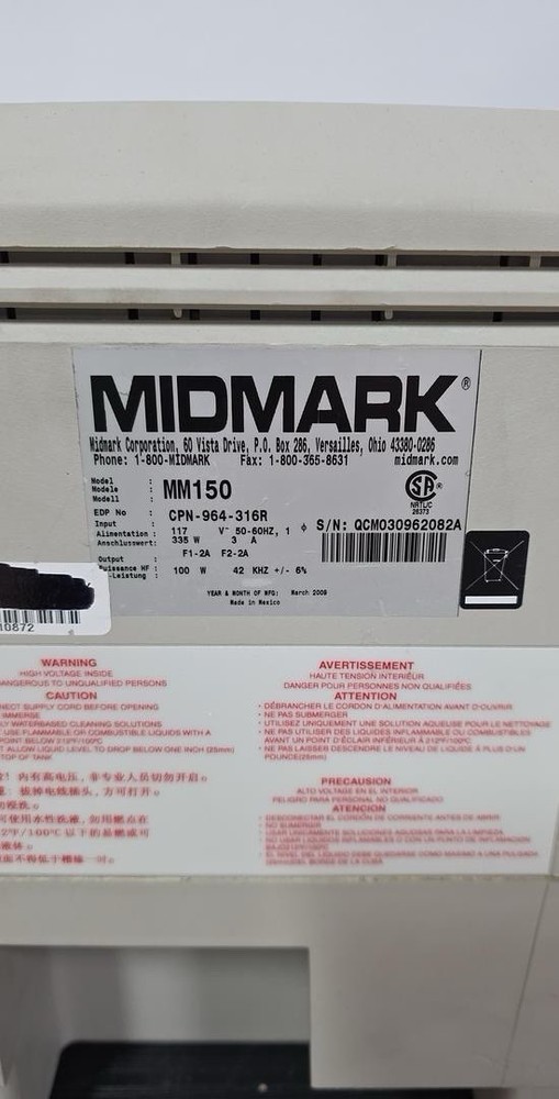 Midmark M150 SoniClean Ultrasonic Cleaner