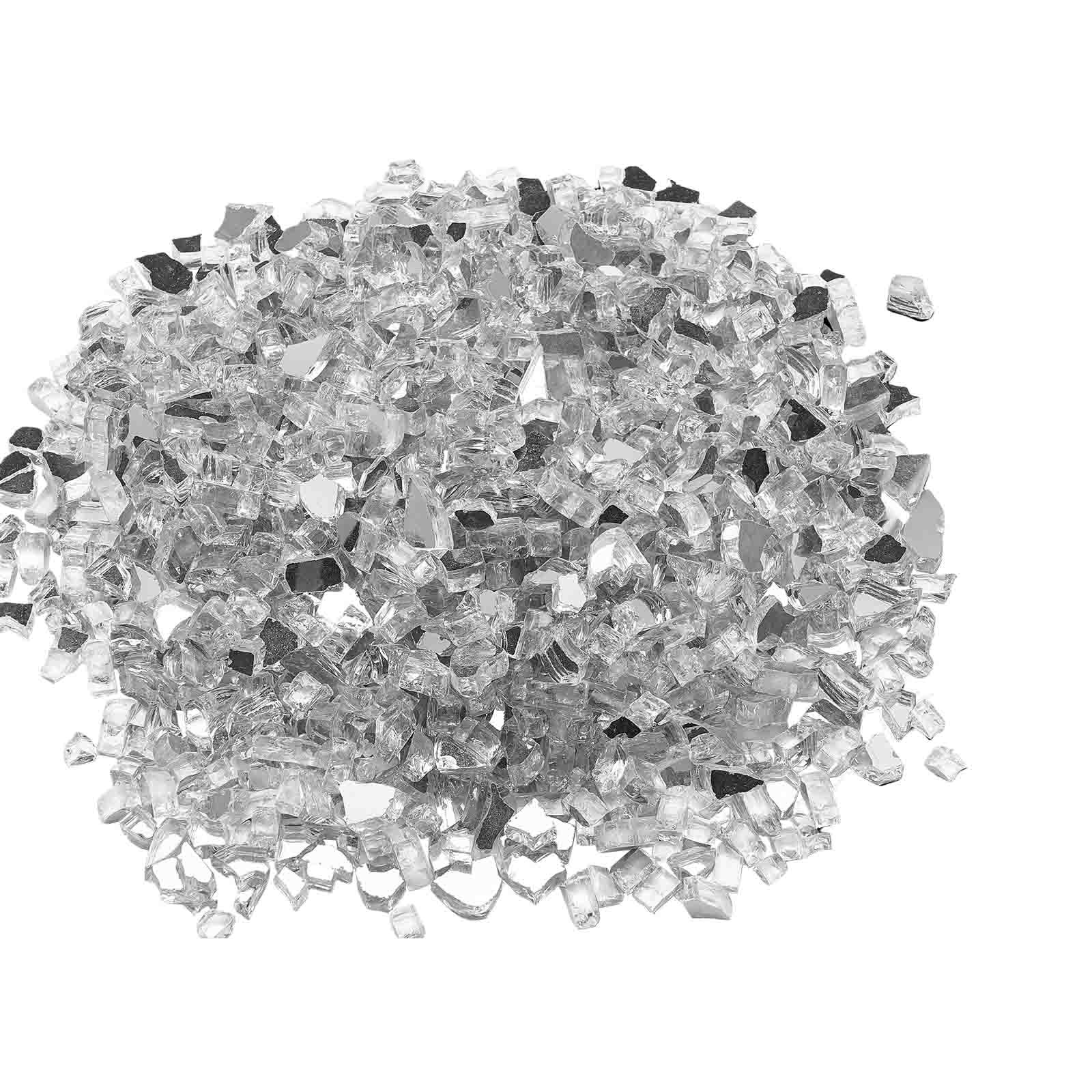 Uimoso 10 lbs Clear 1/2-Inch Fire Pit Glass for Fireplace and Table