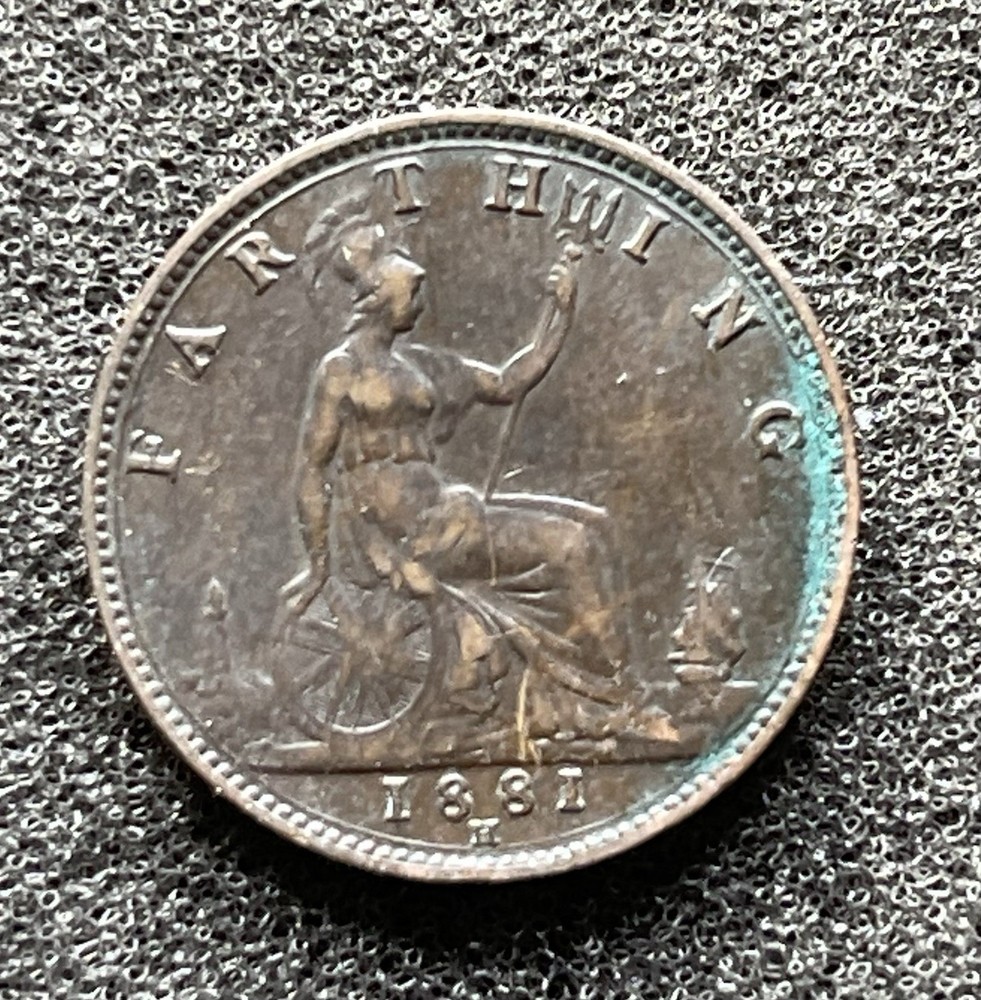 Britain Farthing 1881 Sharp Coin..TM1143