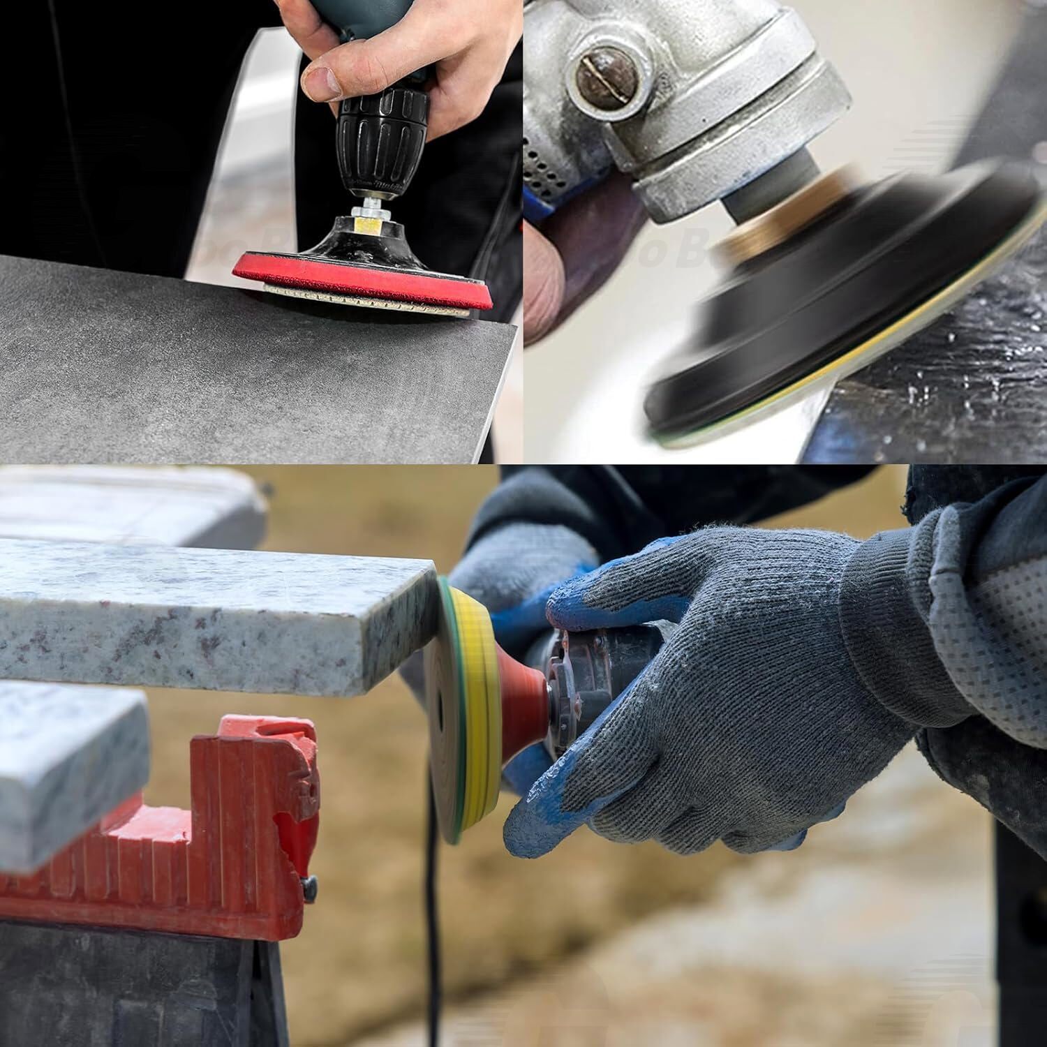 4 Inch 50-6000Grit Diamond Polishing Pads Kit Wet/Dry for Granite Stone Concrete