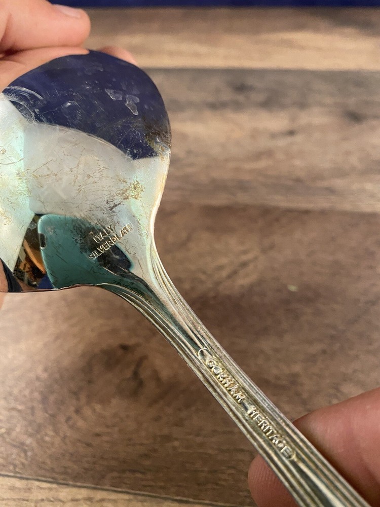 Gorham Heritage Italy Silverplate Flatware Large Casserole Serving Spoon