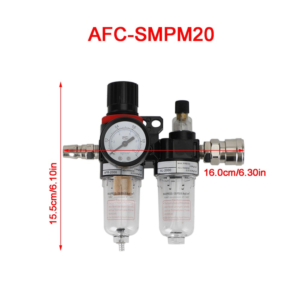 Air Compressor Filter Tool Plastic Reduce Valve Regulator Oil Water Separator UE