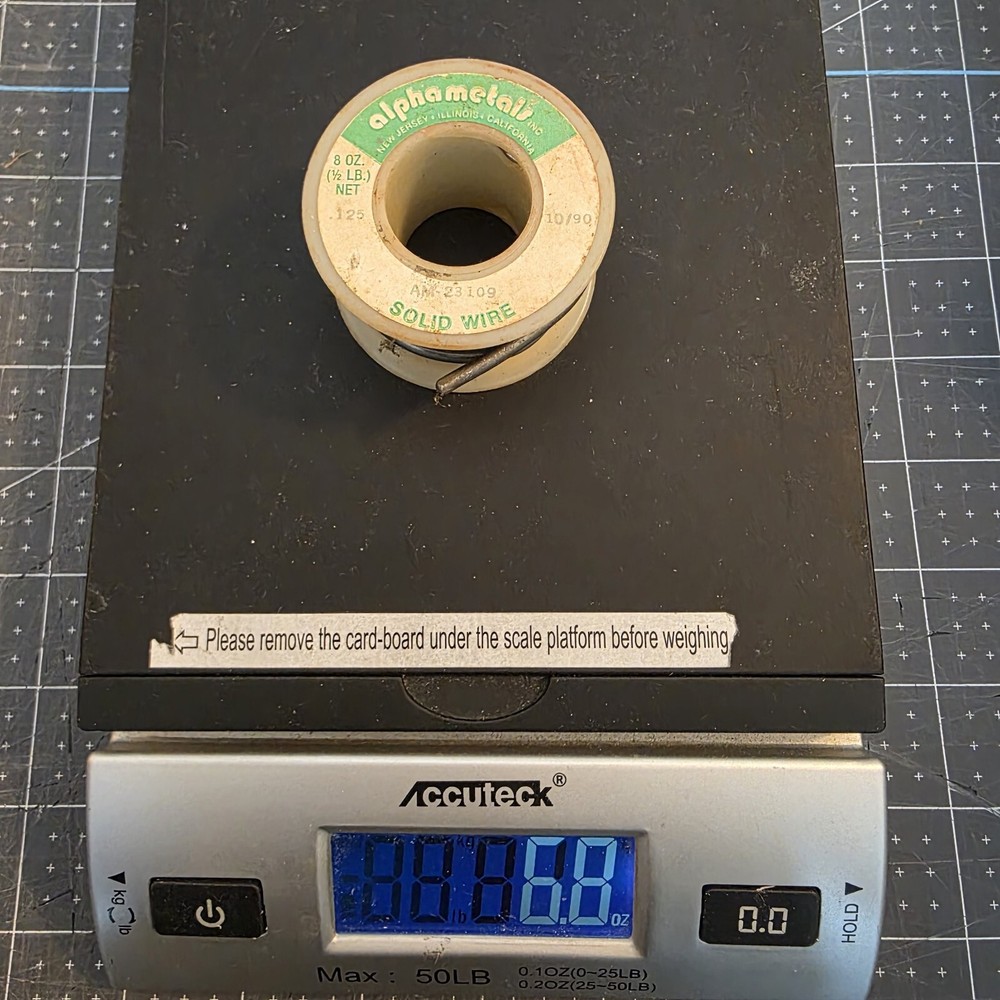 Alphametals 10/90 solder partial roll 6.8 oz