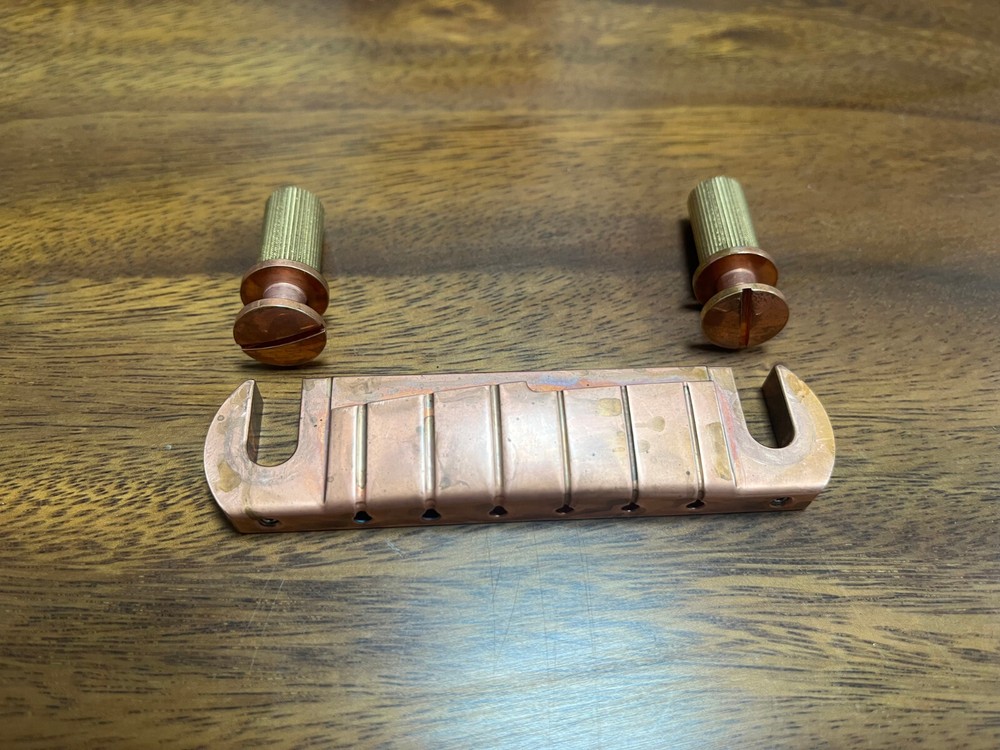 PRS Style Wraparound Bridge Tailpiece all brass