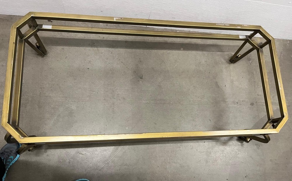 vintage glass top coffee table