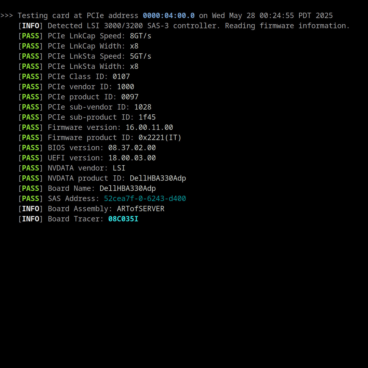 Dell TD2NM H330 12Gbps SAS PCI-E 3.0 with HBA330 P16 IT mode ZFS TrueNAS unRAID