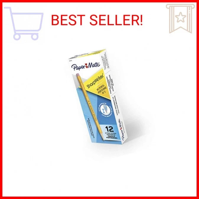 Paper Mate SharpWriter Mechanical Pencils, 0.7mm, HB #2, Yellow, 12 Count