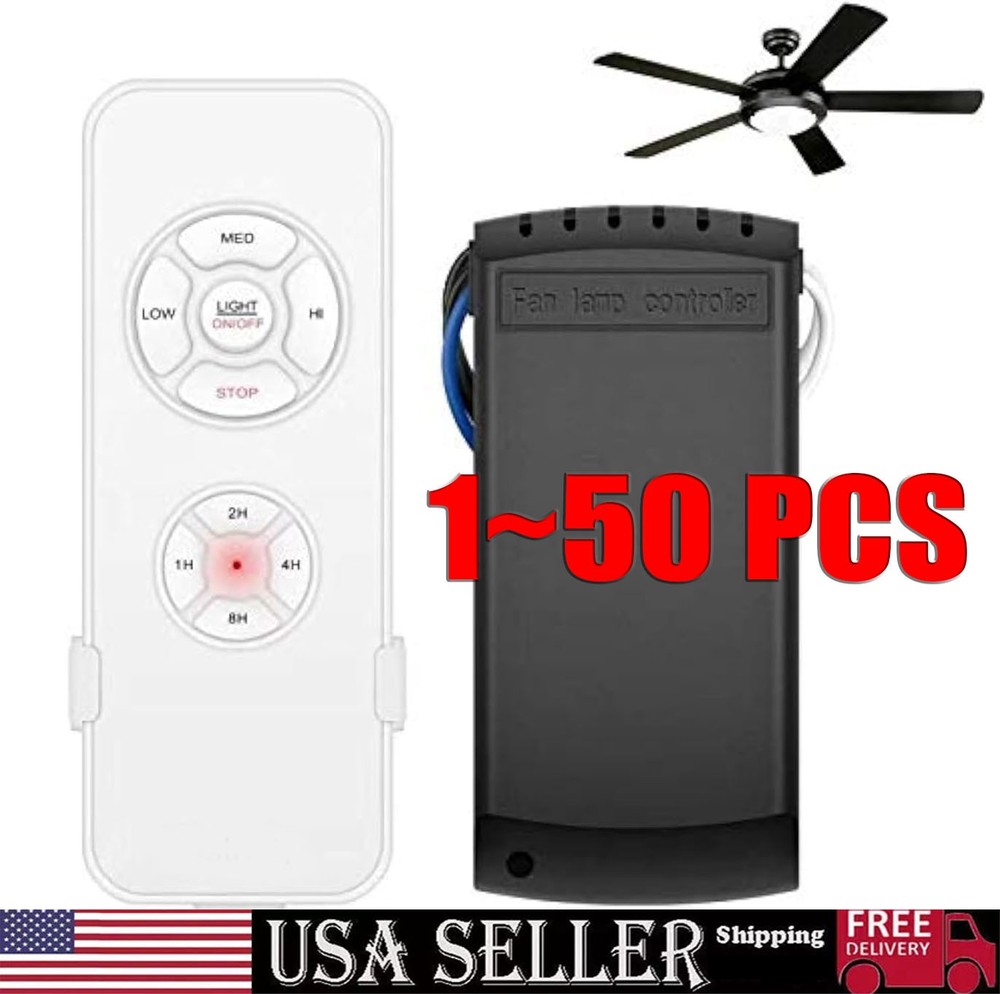 Universal Ceiling Fan Lamp Light Remote Control Receiver Kit Timing Wireless 15M