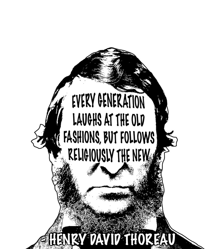 Henry David Thoreau Quote Stickers