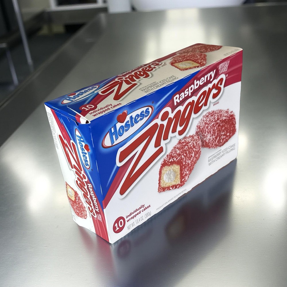 Hostess Raspberry Zingers Value Pack, 10 Individually Wrapped | 4 Box (40 Total