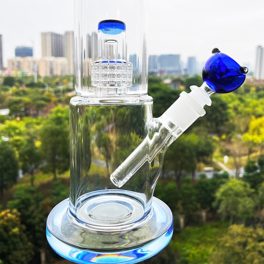 15'' Heavy Glass Bong Smoking Hookah Thick Percolate Water Pipe Beaker 14mm Bowl