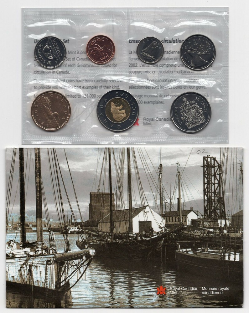 2002 Canada Uncirculated Proof Like Classic Coin Set