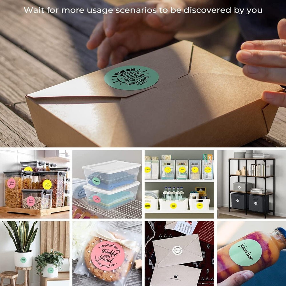 2" Circle Code Dot Sticker Self-Adhesive Round Direct Thermal Labels 750/Roll