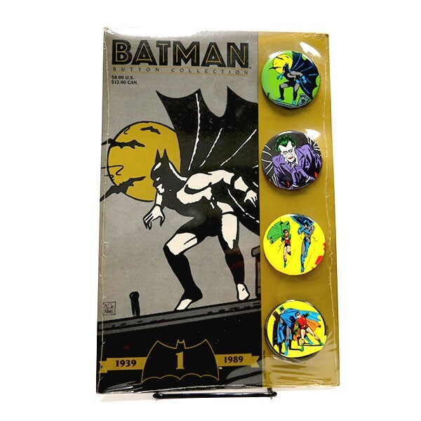 DC Comics Batman Button Collection 1939-1989 Sealed 4 Pc Set