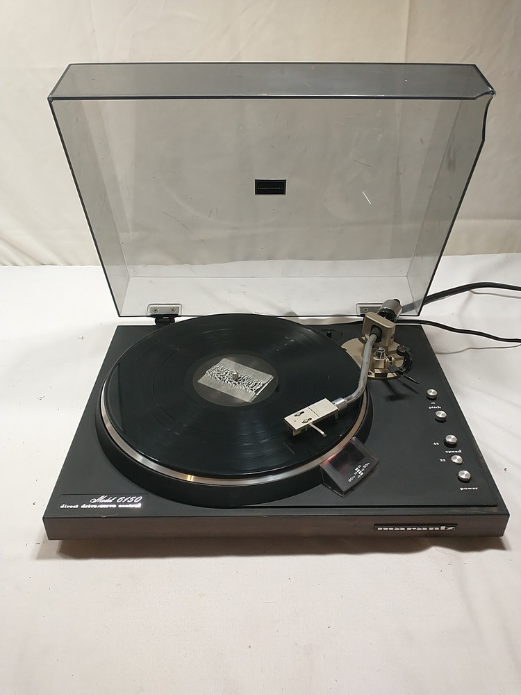WORKING VINTAGE MARANTZ 6150 DIRECT DRIVE TURNTABLE audio technica stylus