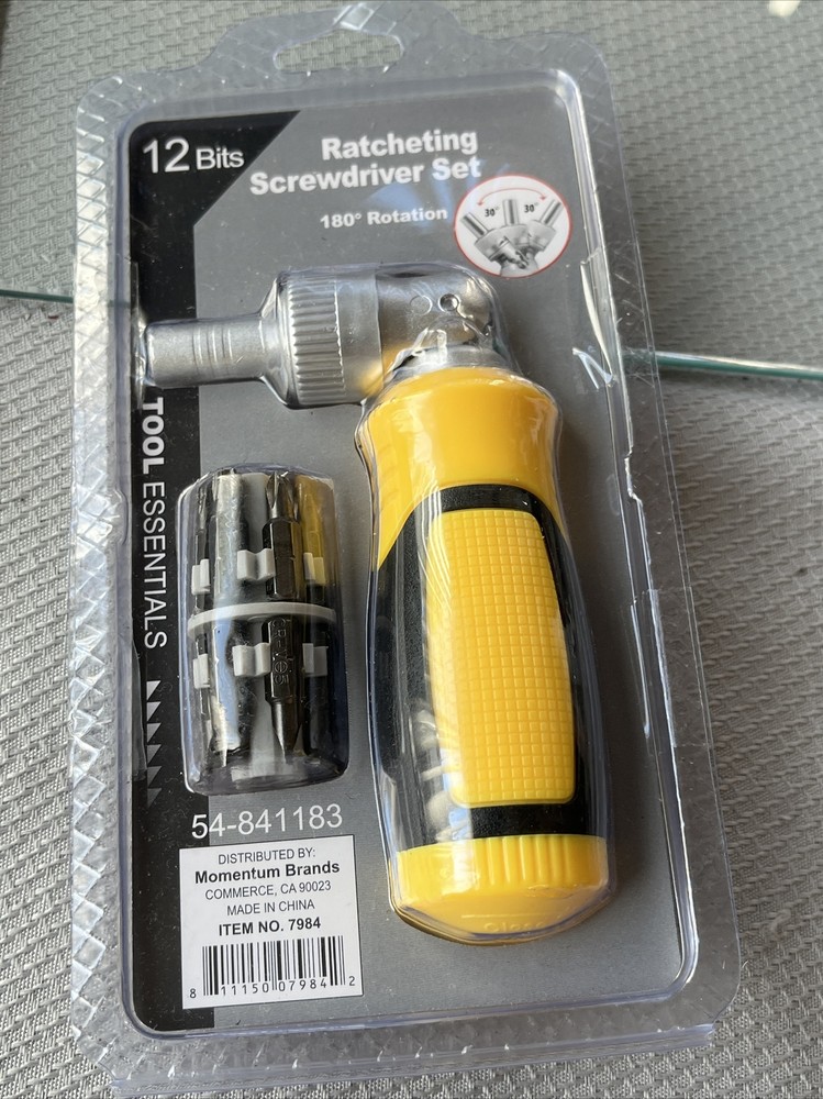 Tool Essentials 12Bits Ratcheting Screwdriver Set Brand New