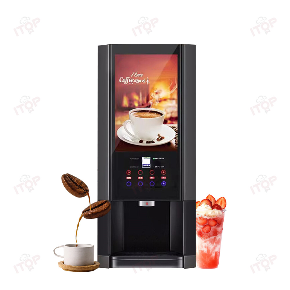 Multi-Function Commercial Coffee Machine Hot Cold Instant Coffee Maker 110V/220V
