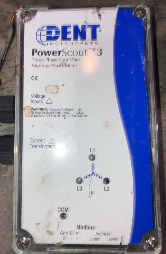 DENT INSTRUMENTS POWERSCOUT 3 THREE PHASE-FOUR WIRE MODBUS POWER METER TESTED
