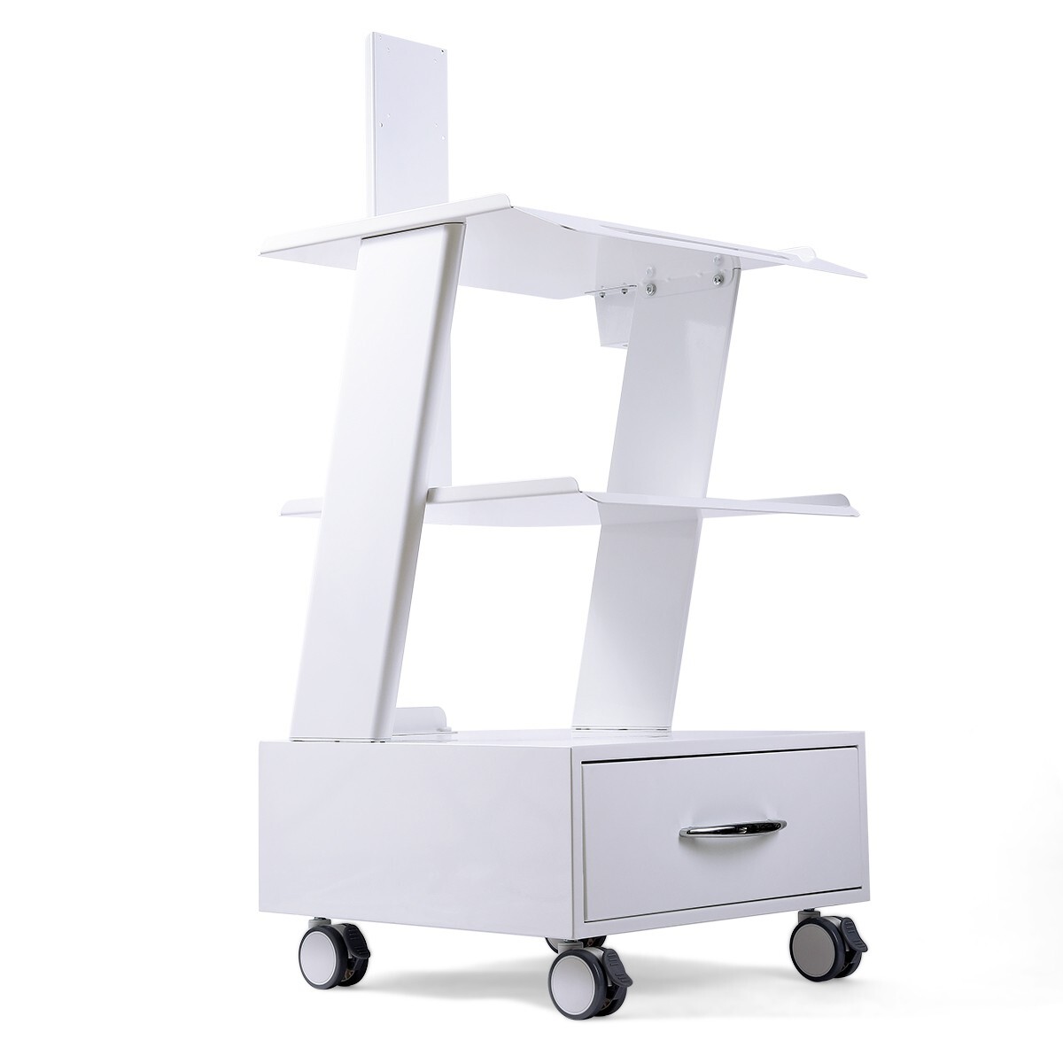 Dental Mobile Medical Cart Instrument Trolley Cabinet w/ Drawer and Power Socket
