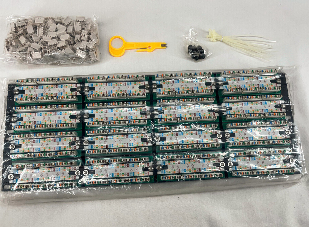 Patch Panel UTP 96 Port Ethernet Network CAT5e RJ45 110 - Removable Jack Modules