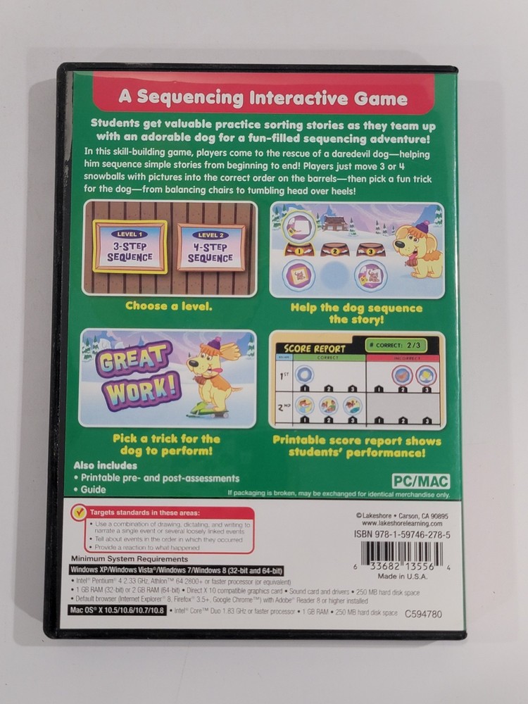9 Lakeshore Math Reading Science Learning CD-ROM (PC/MAC) Grade Pre-K - K & 1st