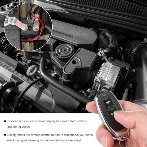 Remote Battery Disconnect Switch, 12V 200A Battery Cut Off Switch with 2