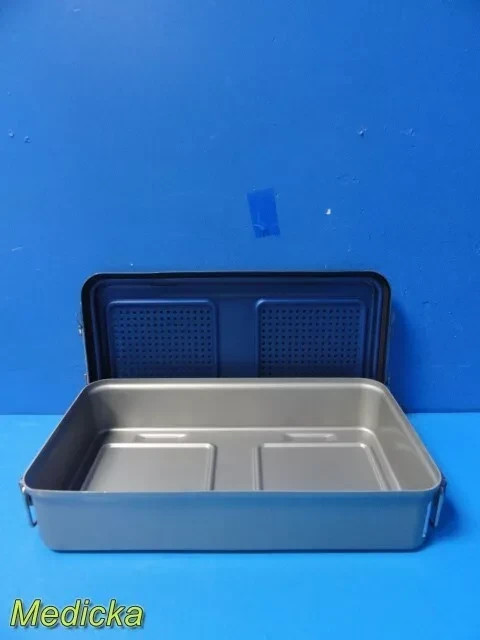 Medical Instrument Sterilization Case – Full Size, Dual-Level, Solid Base ~36571
