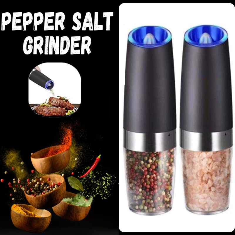 Electric Salt and Pepper Grinder Set, Automatic, Adjustable, Gift, 2 Pack