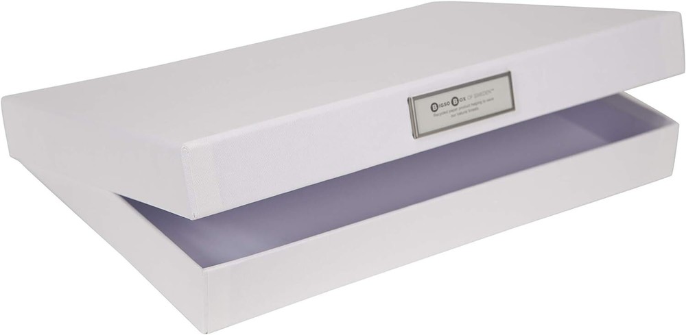Bigso Sven Fiberboard Classic Hinged Document Box | Dark Grey
