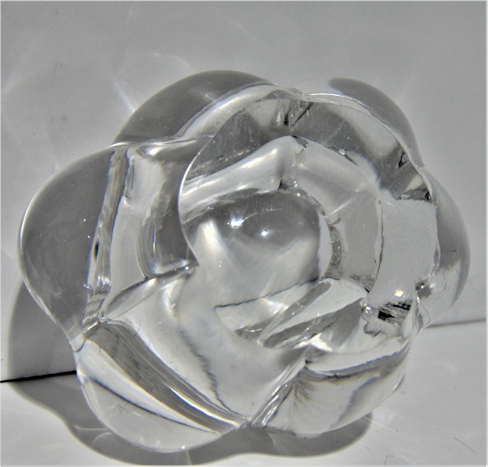 Two Clear Glass Oval Salt Cellars