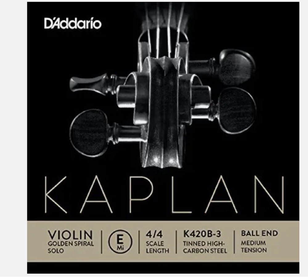 Kaplan Golden Spiral Solo Violin Single E String, 4/4 Medium Tension