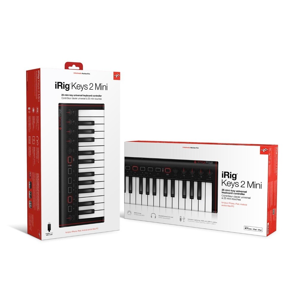 IK Multimedia iRig Keys 2 Mini Compact 25-Key MIDI Controller