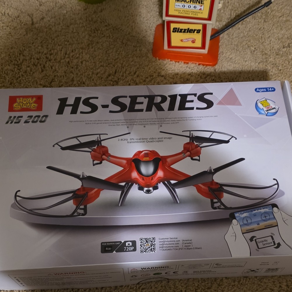 Holy Stone HS200 Quadcopter Drone Red with Camera FPV App Control