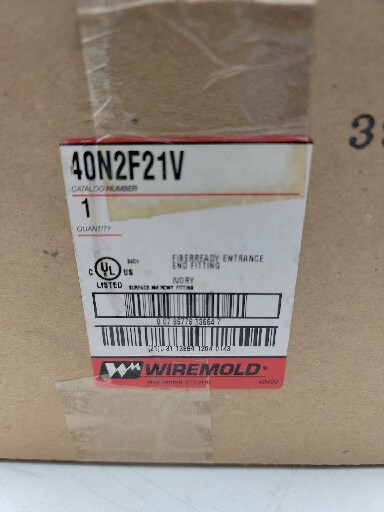 Wiremold 40N2F12V 2" Fiberready Ivory End Fitting