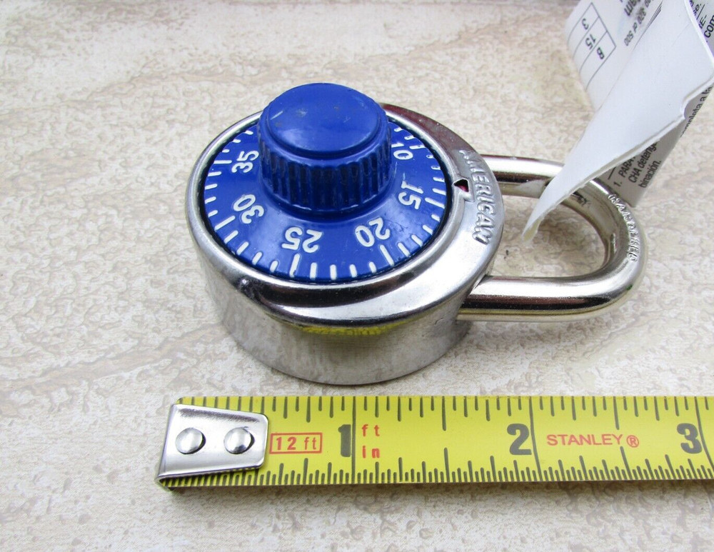 6 Pack American Lock Combination Padlock A400K Key Controlled, Blue