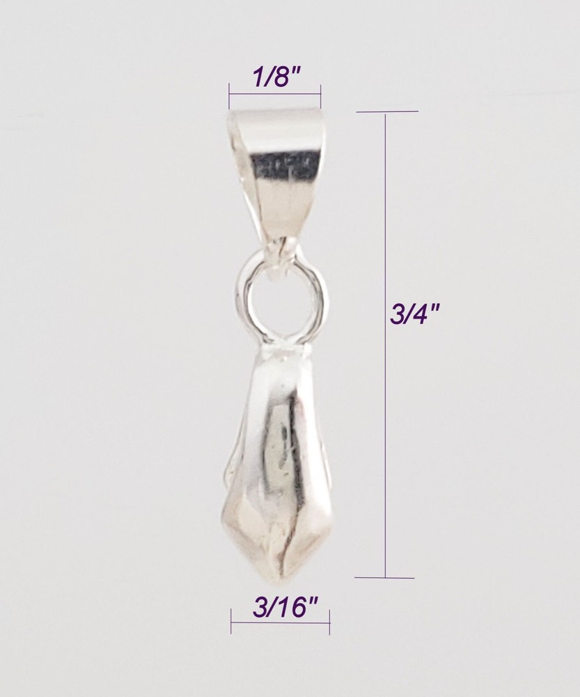 Pinch Bails Bright Silver Basic Medium - Qty (5-15) - Ships from WI, USA (16BS)